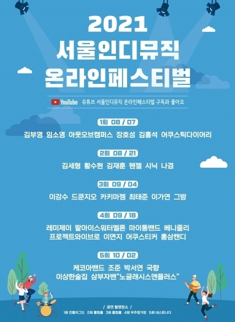 2021서울인디뮤직온라인페스티벌 포스터. (사진=서울거리아티스트협동조합 제공)