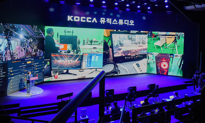 한국콘텐츠진흥원이 지난해 12월 개관한 온라인 공연 전문 ‘KOCCA 뮤직 스튜디오’. (사진=한국콘텐츠진흥원 제공)