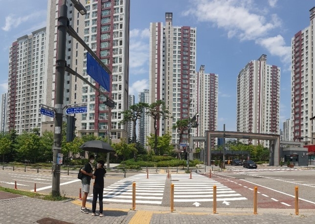 '동탄역 시범우남퍼스트빌아파트' 전경. (사진=MS골프 제공)