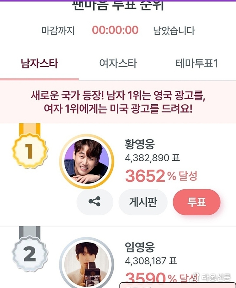 (사진=팬마음 투표 앱 갈무리)