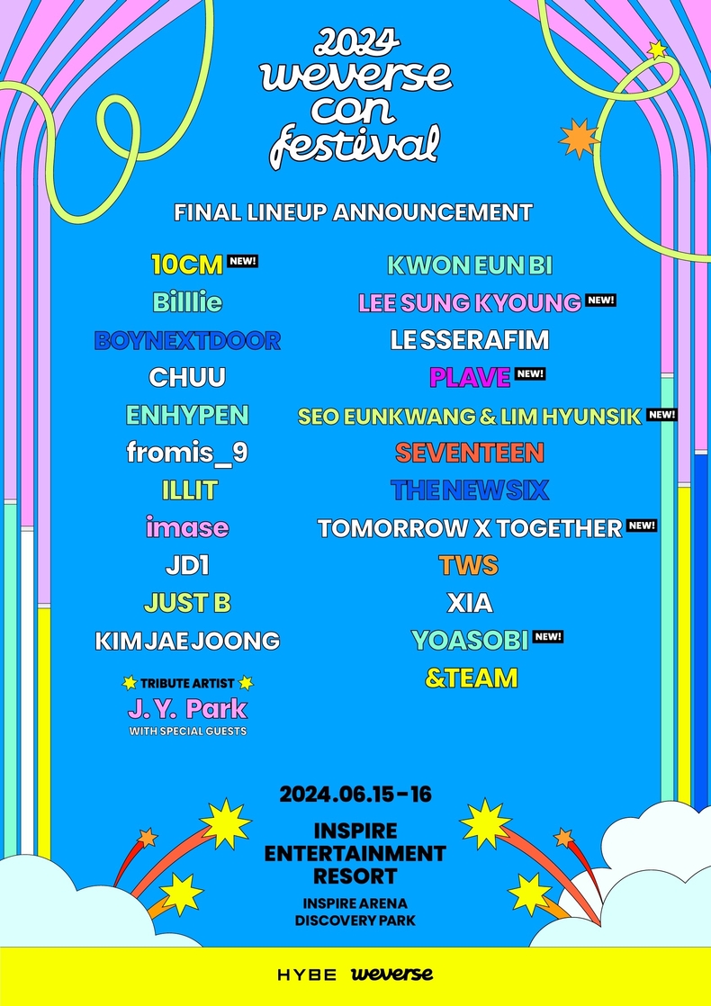<strong>위버스콘 페스티벌 최종 라인업/자료=하이브</strong>