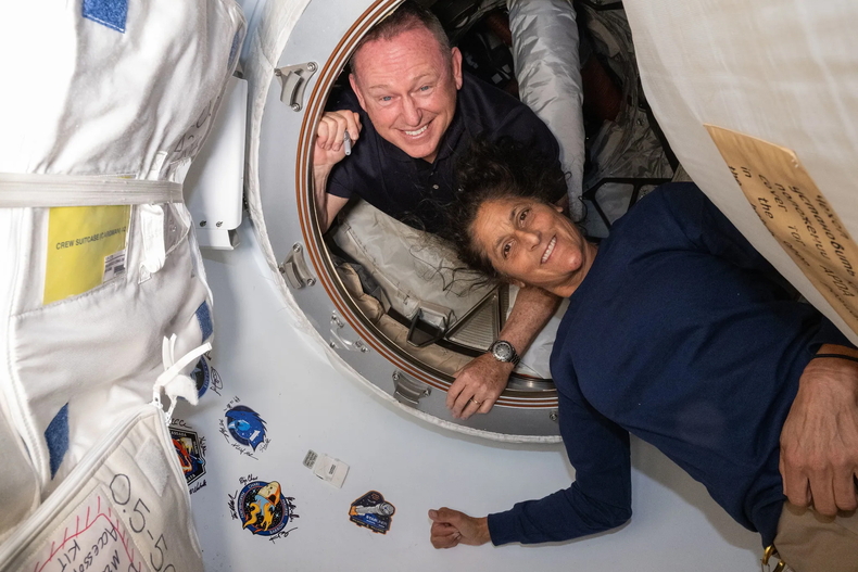 국제우주정거장에 체류 중인 NASA 우주비행사 부치 윌모어와 수니 윌리엄스(사진=연합뉴스)