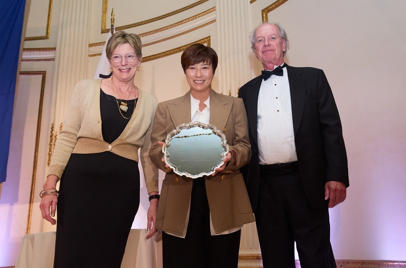 <strong>밴 플리트상을 받은 박세리 </strong>희망재단 <strong>이사장(사진=연합뉴스)</strong>