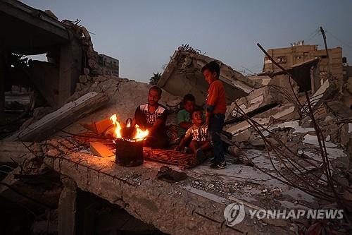 <strong>가자지구 내 난민 캠프 모습</strong>