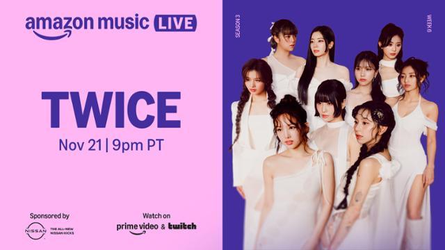 트와이스, K팝 아티스트 최초 美 '아마존 뮤직 라이브' 출연/사진=JYP엔터테인먼트