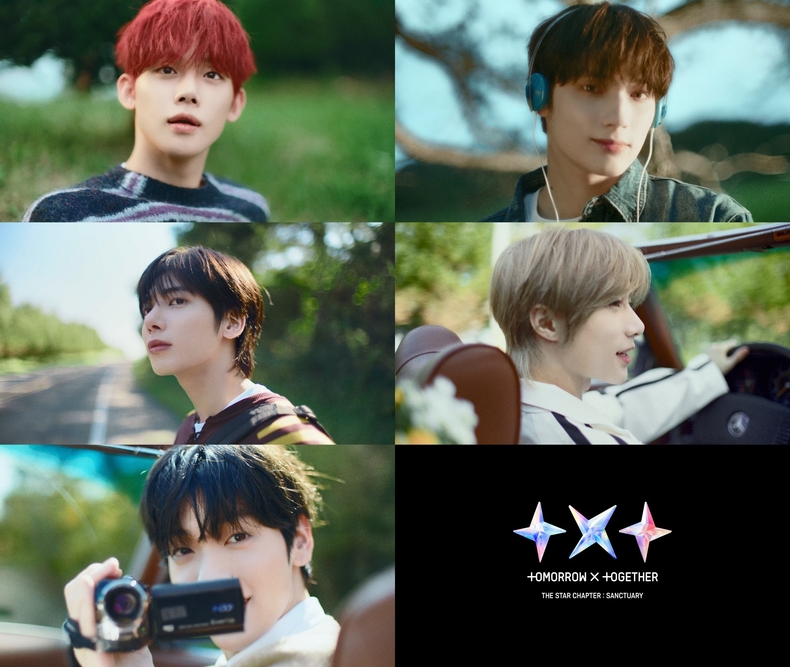 투모로우바이투게더 '오버 더 문' '아워 생크추어리(Our Sanctuary)' 버전 뮤직비디오 갈무리/사진=빅히트 뮤직