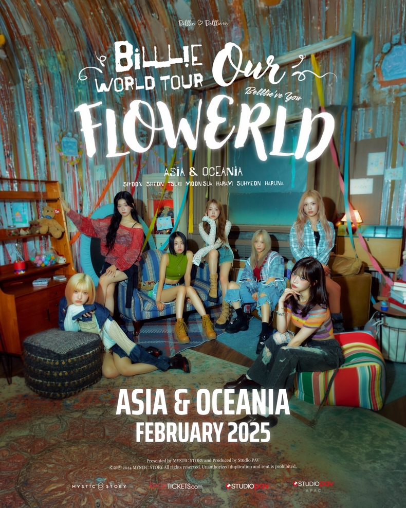 빌리 월드투어 'Our FLOWERLD (Belllie_ve You)' 아시아&오세아니아 공연 포스터/사진=미스틱스토리