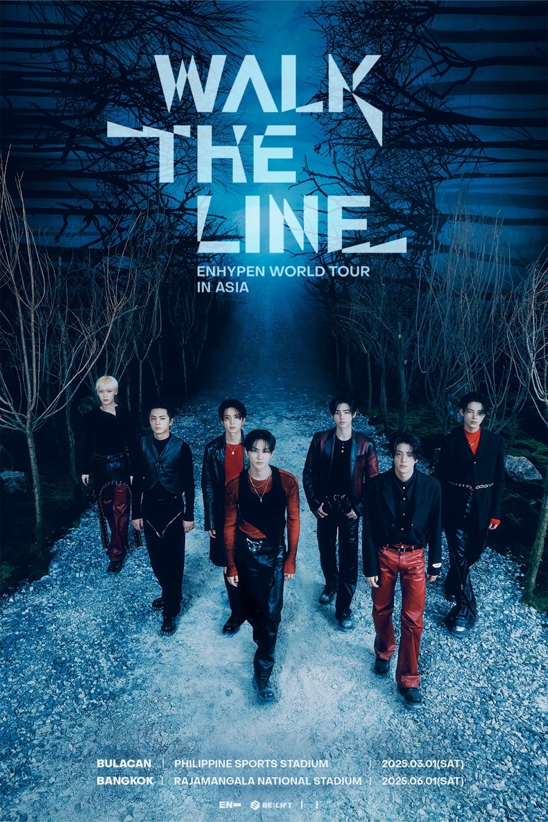 엔하이픈 월드투어 'WALK THE LINE IN ASIA' 포스터/사진=빌리프랩