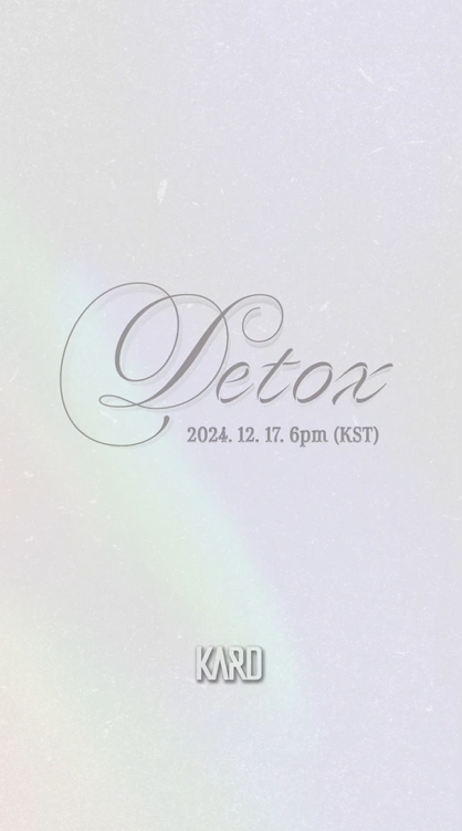 KARD 디지털 싱글 'Detox' 타이틀 로고/사진=알비더블유, DSP미디어