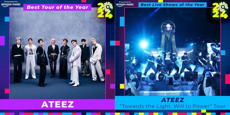 에이티즈(ATEEZ), 美 컨시퀀스 ‘올해의 베스트 투어’ 및 ‘2024 베스트 라이브 쇼’ 선정/사진=퀀시퀀스
