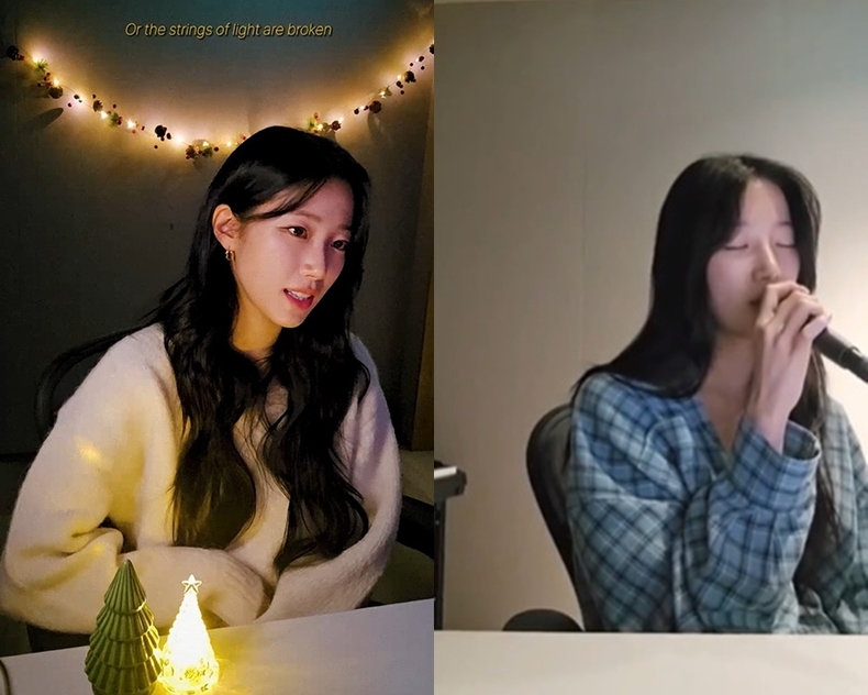 르세라핌 카즈하 커버 영상 2종 갈무리/사진=쏘스뮤직