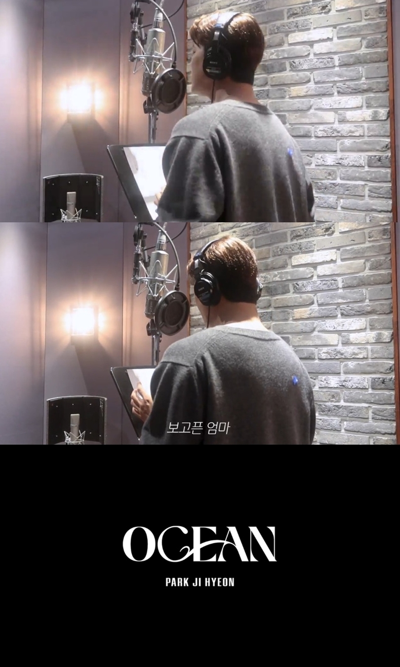 박지현 ‘OCEAN’ 녹음 스케치 영상 캡처/사진=티엔엔터테인먼트