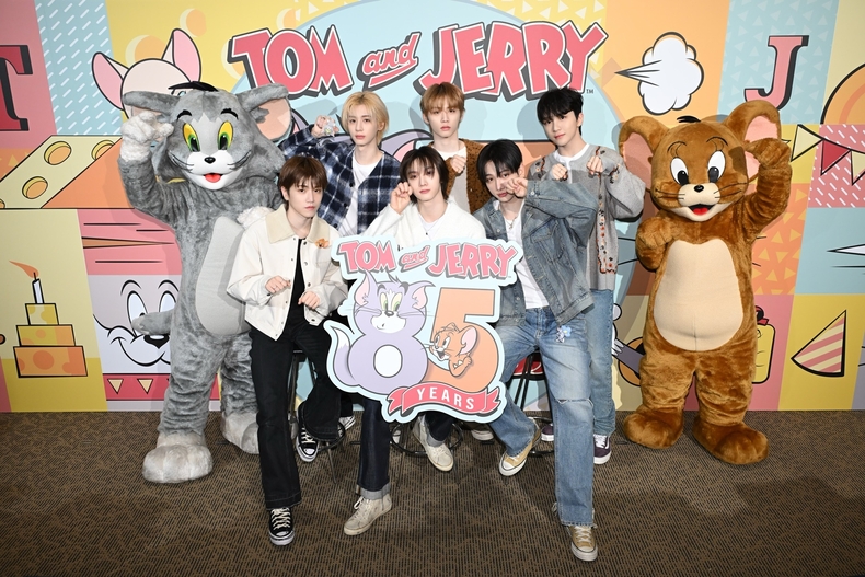 보이넥스트도어 ‘톰과 제리’ 85주년 기념 이벤트 현장 모습/사진=TOM AND JERRY and all related characters and elements © & ™ Turner Entertainment Co. (s25)
