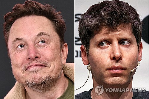<strong>일론 머스크 테슬라 최고경영자와 샘 올트먼 오픈AI 최고경영자</strong>