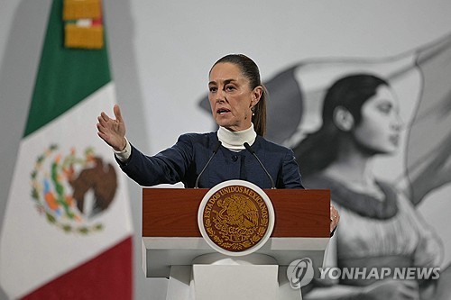 <strong>정례 기자회견하는 멕시코 대통령</strong>