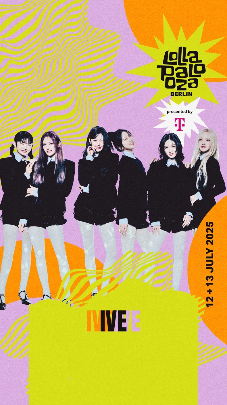 아이브, 7월 '롤라팔루자 베를린' 헤드라이너 출연/사진=롤라팔루자 베를린(Lollapalooza Berlin)