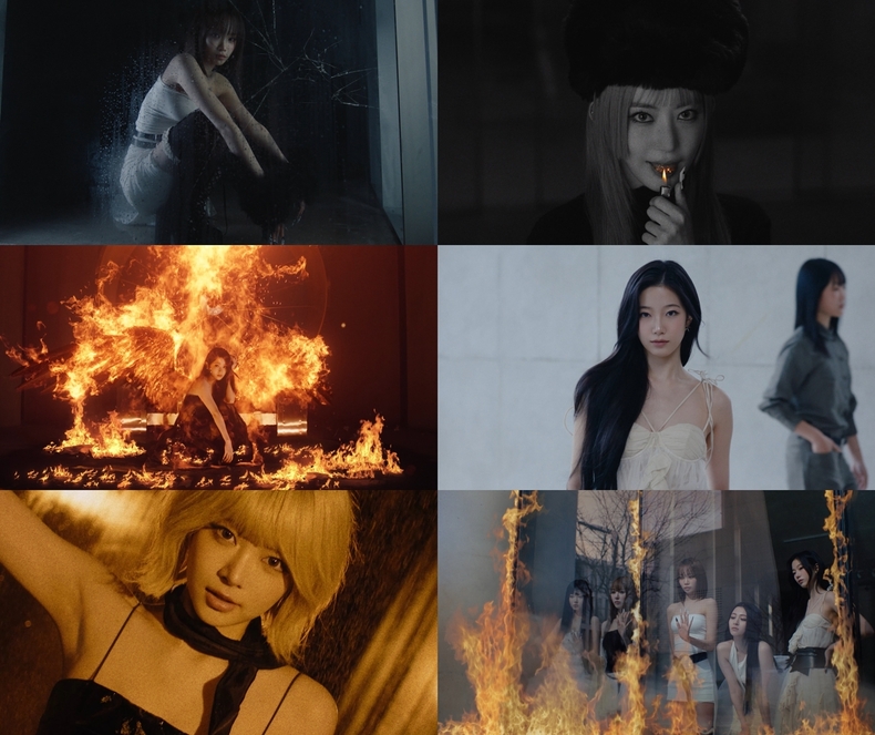 르세라핌 미니 5집 'HOT' 트레일러 갈무리/사진=쏘스뮤직