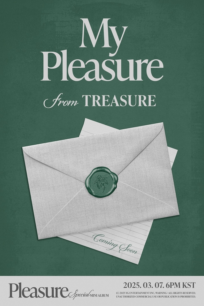 트레저, 프로모션 'My PLEASURE from TREASURE' 포스터 공개/사진=YG엔터테인먼트