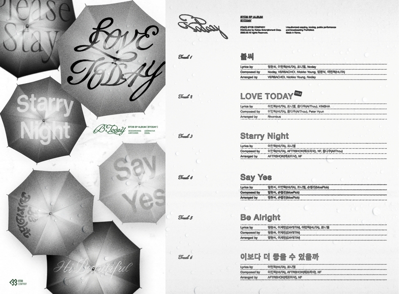 비투비, 새 앨범 'BTODAY' 트랙리스트 공개/사진=비투비 컴퍼니