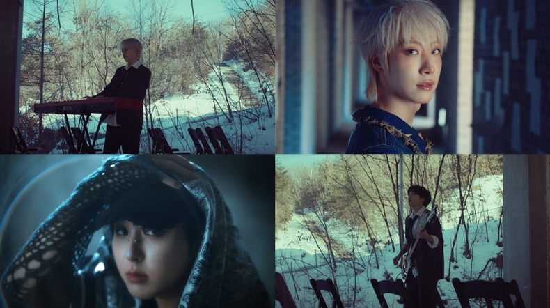 원위 동명X기욱_신곡 '별 헤는 밤(The Starry Night)' 뮤직비디오 개인 티저 갈무리/사진=알비더블유
