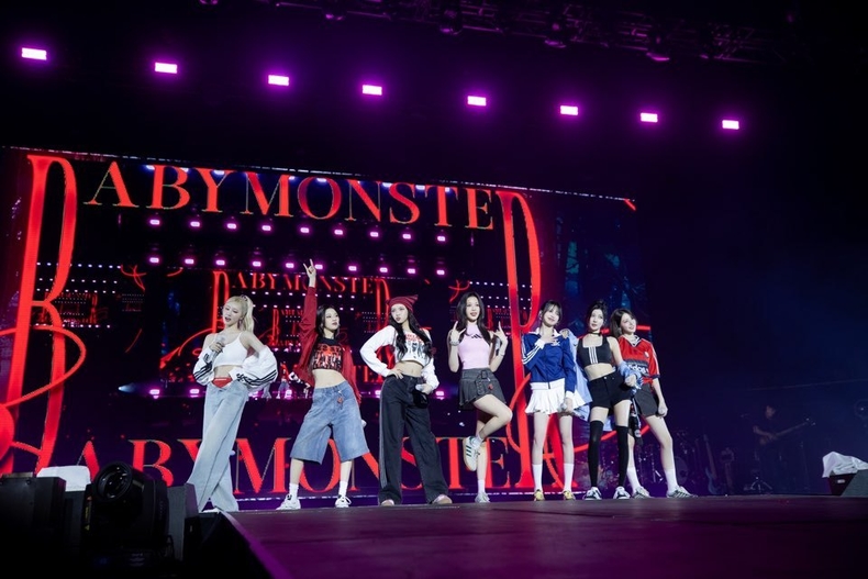 베이비몬스터 미국 공연 모습/사진=YG엔터테인먼트