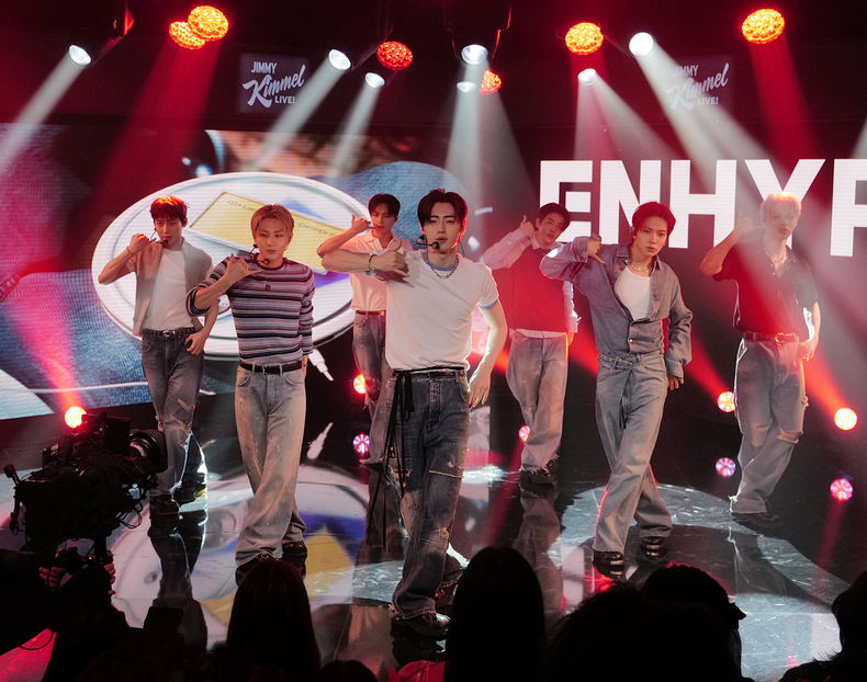 엔하이픈 '지미 키멜 라이브' 무대 모습/사진=Jimmy Kimmel Live!