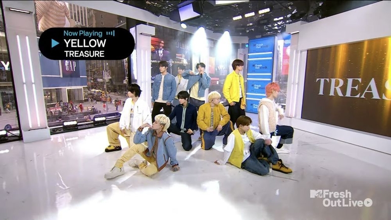 트레저 'MTV 프레시 아웃 라이브(MTV Fresh Out Live)' 출연 무대/사진=MTV 유튜브