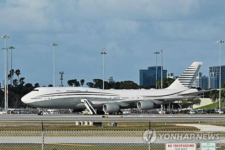 카타르의 보잉 747 항공기