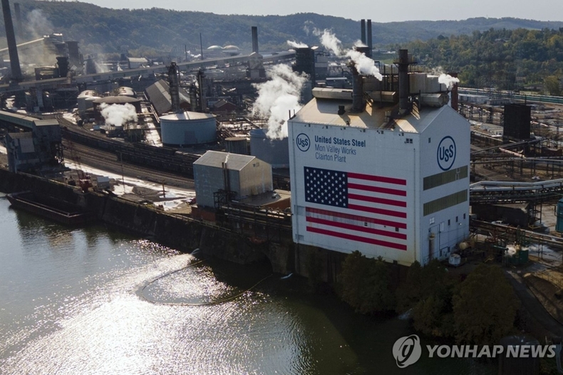미국 철강기업 US스틸 공장