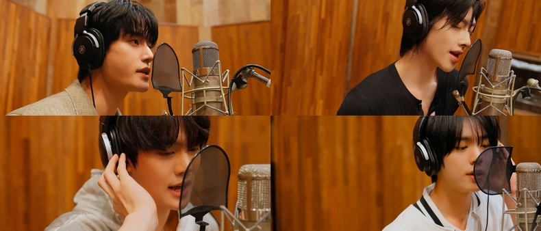 제로베이스원 김지웅·리키·김규빈·한유진 '러닝메이트' OST '달려가' 티저 갈무리/사진=웨이크원