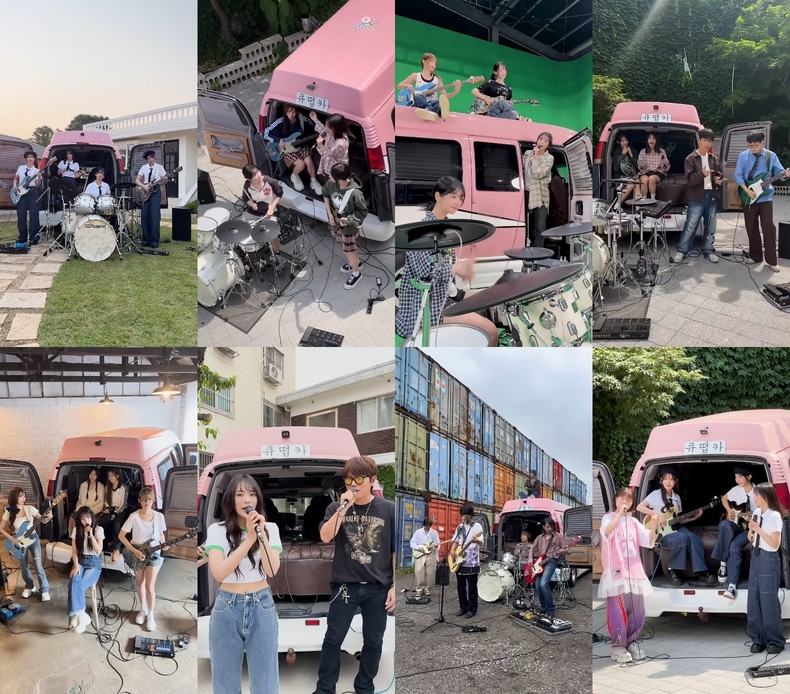 QWER 숏폼 콘텐츠 'QWER CAR STAGE' 갈무리/사진=타마고 프로덕션
