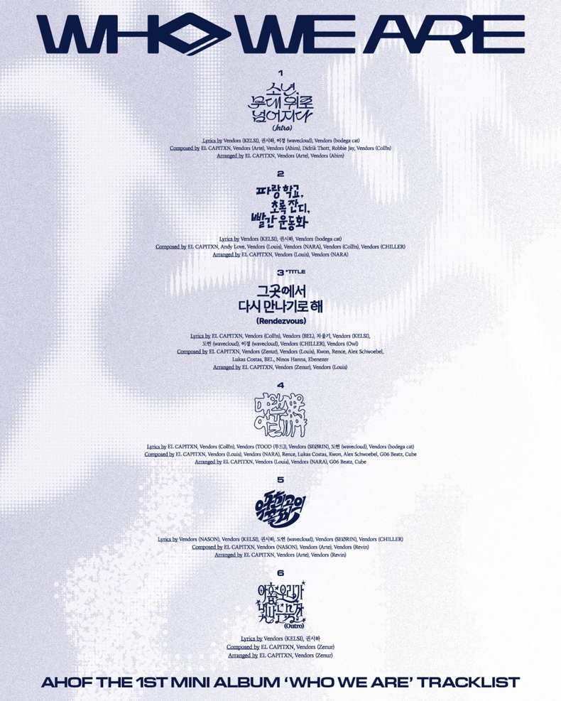 아홉(AHOF), 데뷔 앨범 '후 위 아' 트랙리스트/사진= AHOF OFFICIAL