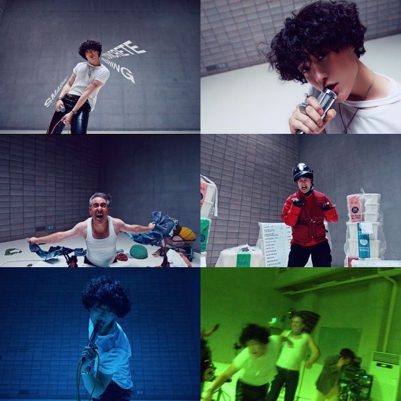우즈 ‘Smashing Concrete(스매싱 콘크리트)' 비주얼라이저 영상 공개/사진=EDAM엔터테인먼트