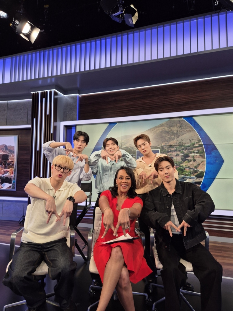 몬스타엑스 'CBS Los Angeles KCAL News' 출연/사진=CBS Los Angeles 'KCAL News