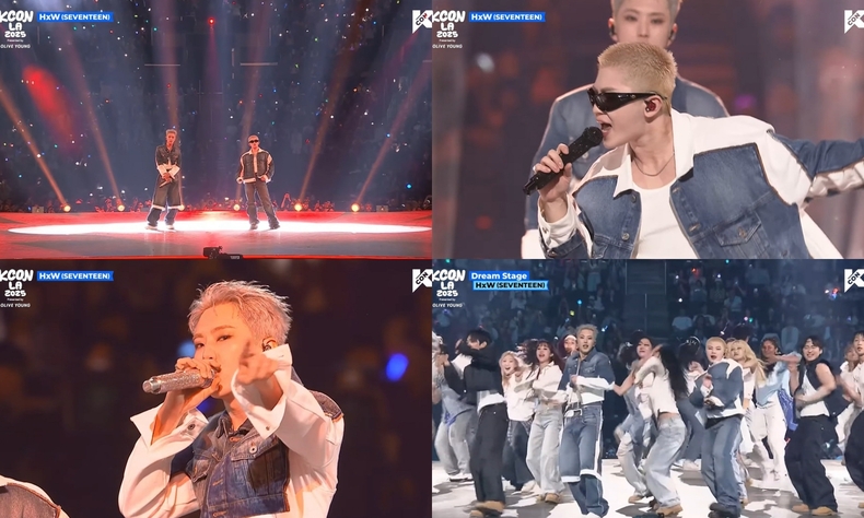 세븐틴 호시X우지/사진=‘KCON LA 2025’ 생중계 화면 캡처