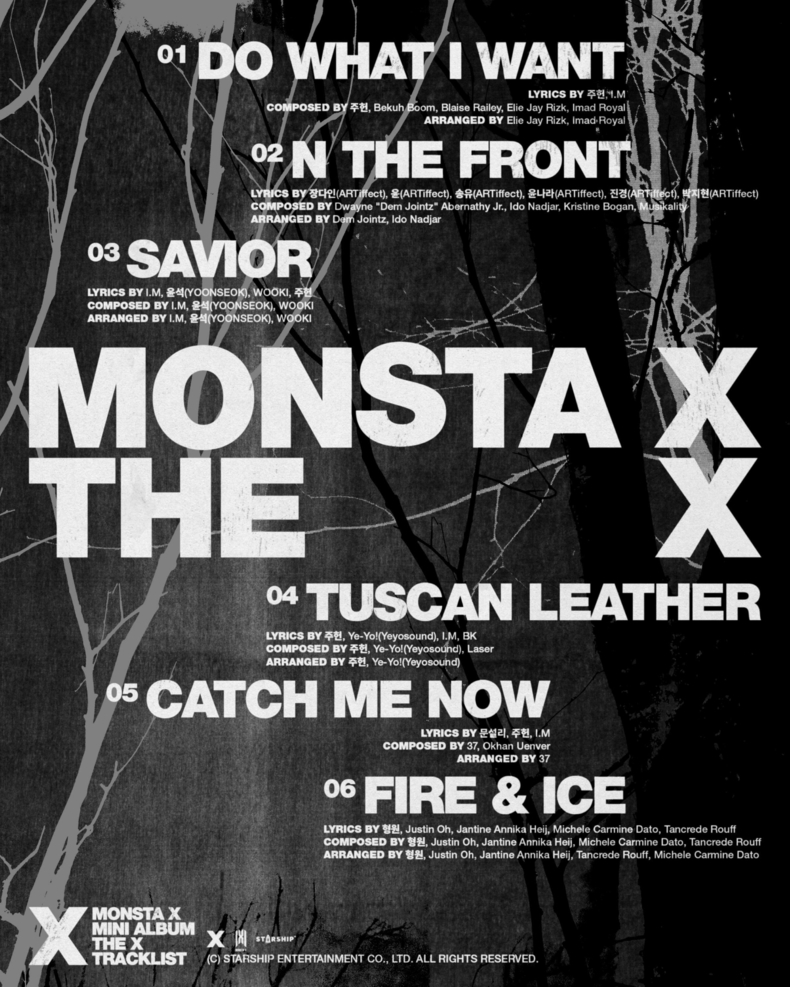 몬스타엑스(MONSTA X) 신보 트랙리스트 공개/사진=스타쉽엔터테인먼트