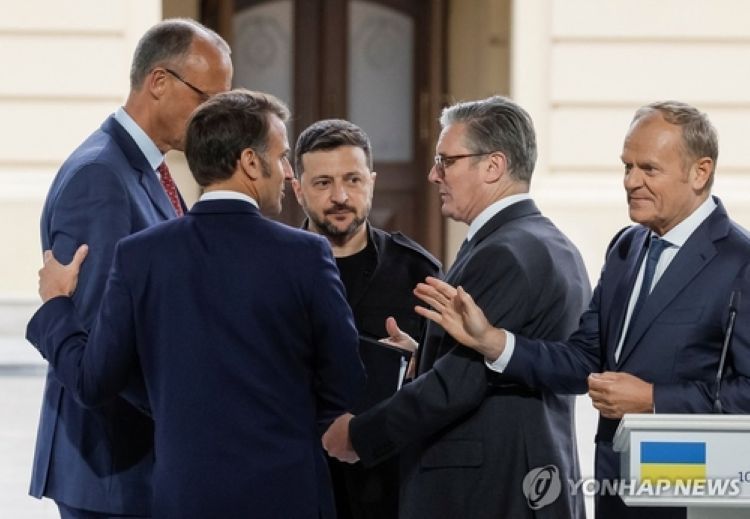 독일·프랑스·우크라이나·영국·폴란드 정상