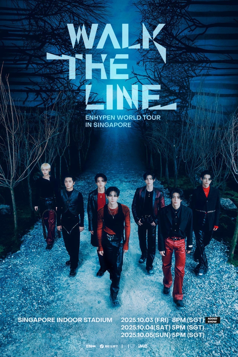엔하이픈 월드투어 'WALK THE LINE' 싱가포르 1회 추가 포스터/사진=빌리프랩