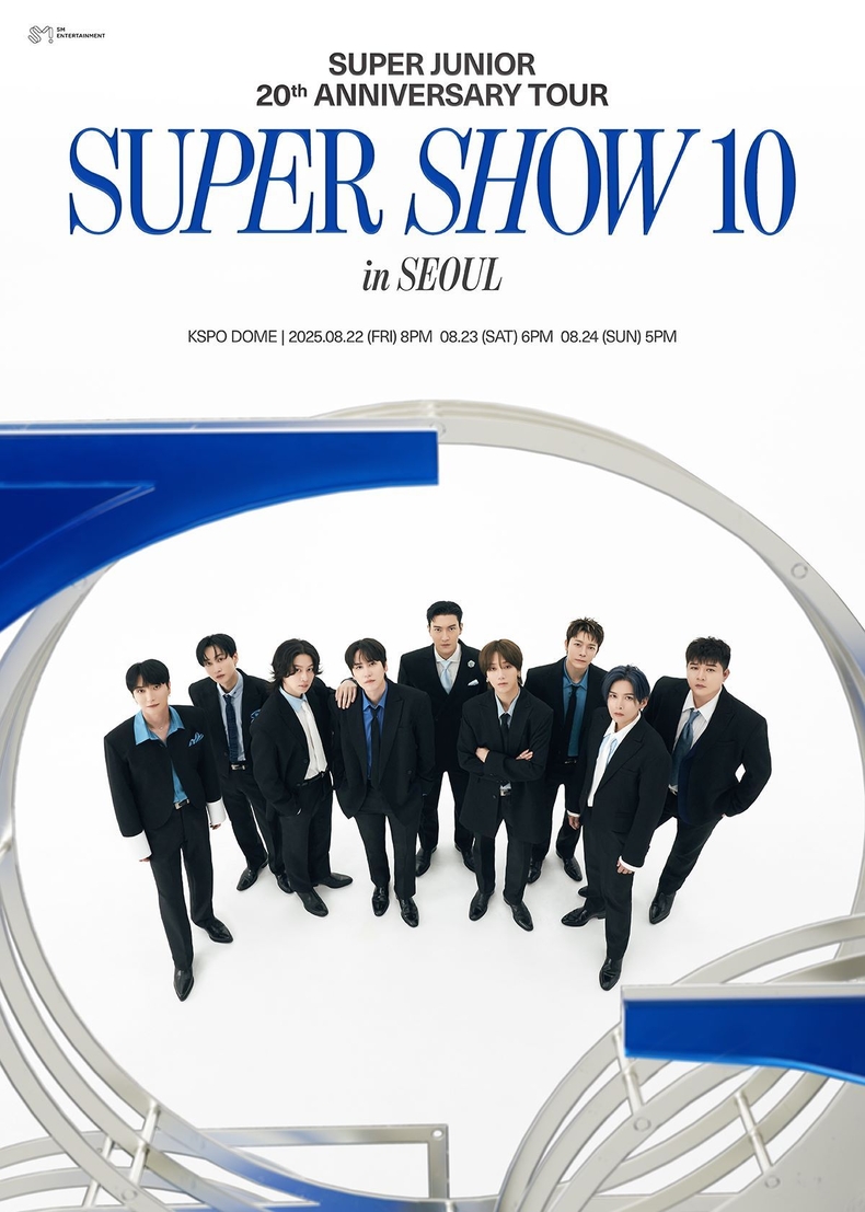 슈퍼주니어 데뷔 20주년 기념 투어 'SUPER SHOW 10' 초상 포스터/사진=SM엔터테인먼트