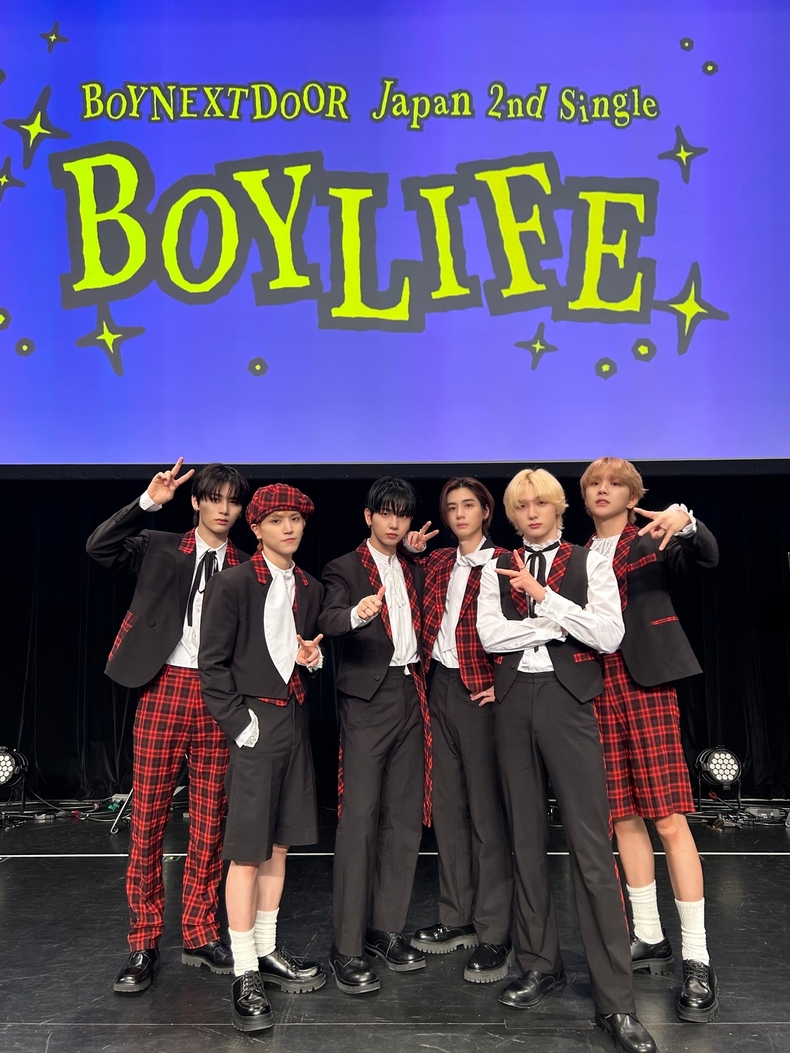 보이넥스트도어 일본 싱글 2집 ‘BOYLIFE’ 발매 기념 쇼케이스 현장 모습/사진=KOZ엔터테인먼트