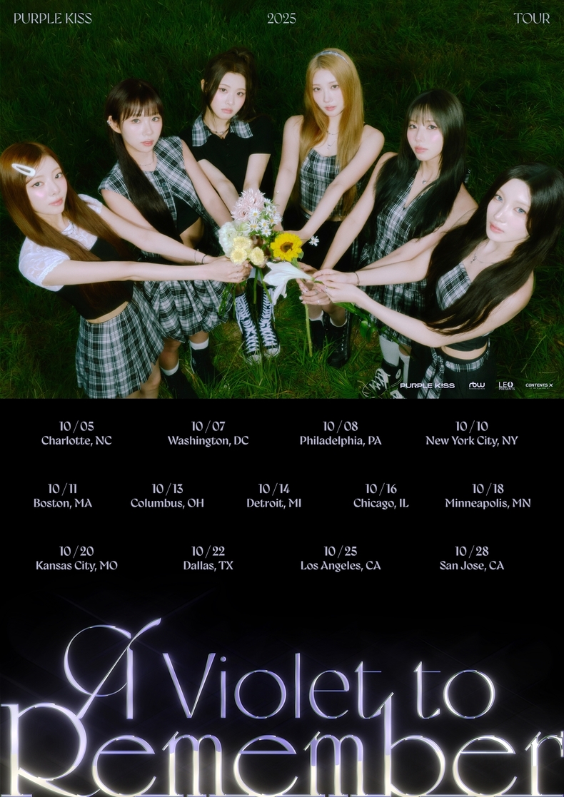 퍼플키스 미주 투어 'A Violet to Remember' 포스터/사진=알비더블유