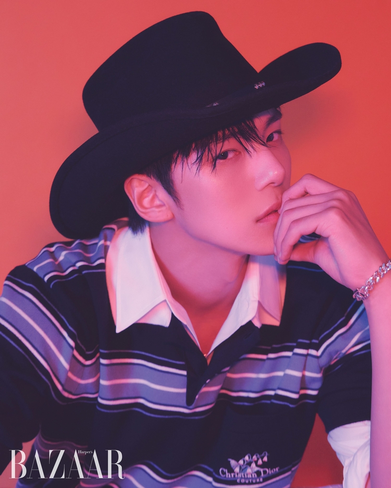 몬스타엑스, 바자 코리아 가을 에디션 커버 장식_민혁/사진=하퍼스 바자 코리아