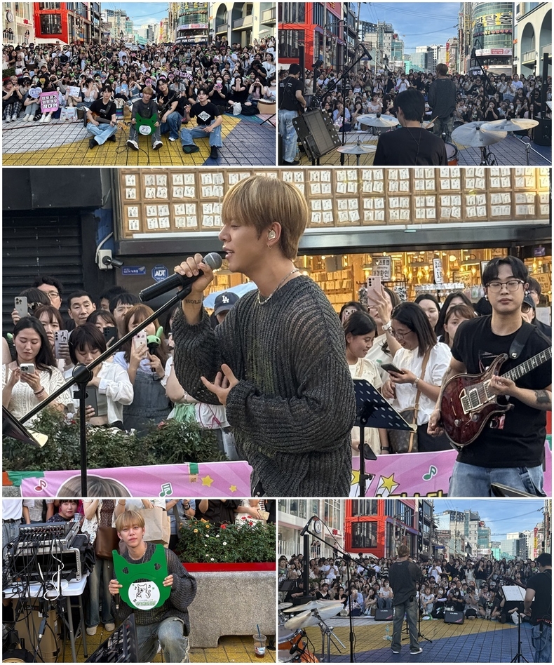 B.A.P 출신 정대현, 신곡 ‘행로’ 기념 버스킹/사진=MA엔터테인먼트