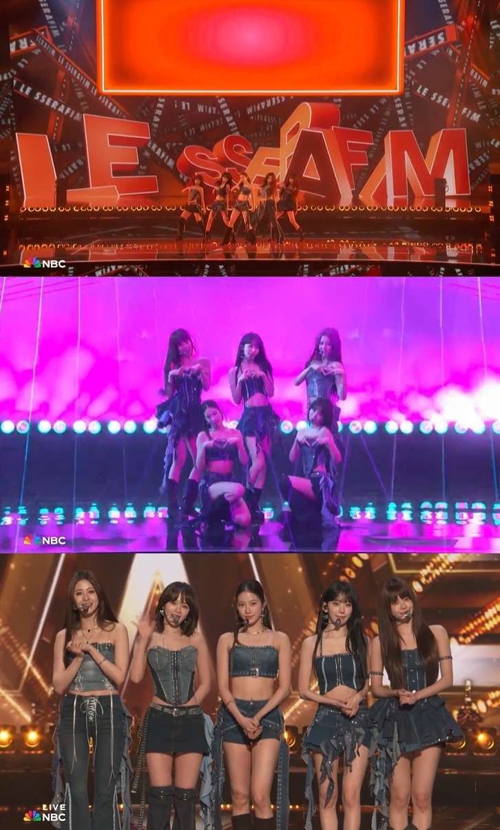 르세라핌 '아메리카 갓 탤런트' 갈무리/사진=美 NBC ‘America’s Got Talent’ 방송 화면 캡처