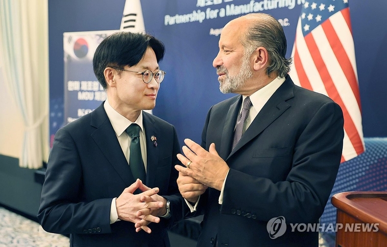 김정관 산업부 장관과 러트닉 미국 상무부 장관