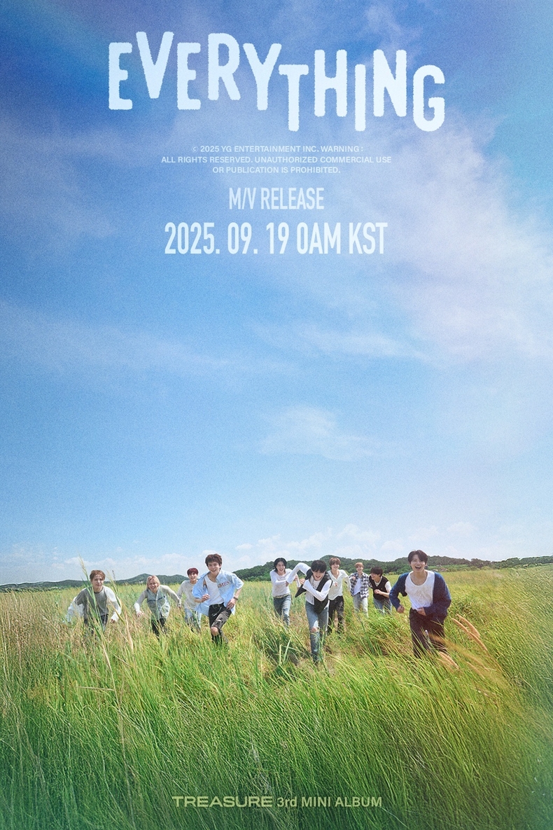 트레저, 19일 미니 3집 수록곡 'EVERYTHING' MV 공개/사진=YG엔터테인먼트