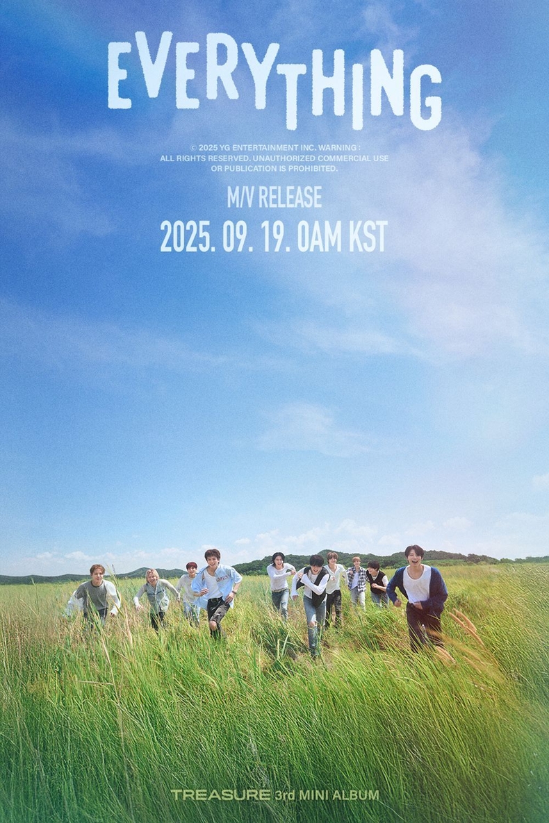 트레저, 19일 미니 3집 수록곡 'EVERYTHING' MV 공개/사진=YG엔터테인먼트