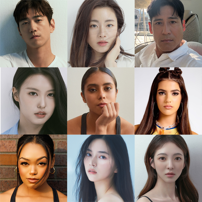 하이브 아메리카와 파라마운트 픽처스가 공동 제작하는 K-팝 영화 출연진./사진=하이브