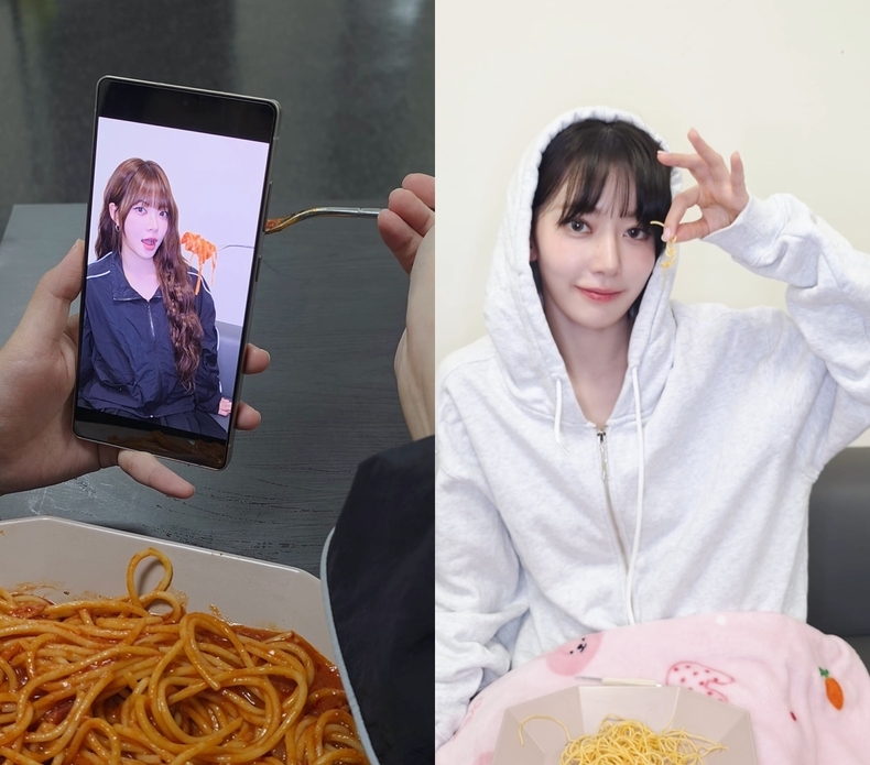 르세라핌 스파게티 숏폼 갈무리/사진=쏘스뮤직