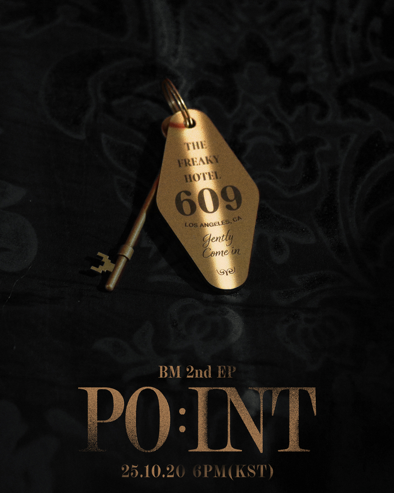 카드 비엠 두 번째 EP 'POINT' 커밍순 포스터/사진=알비더블유, DSP미디어
